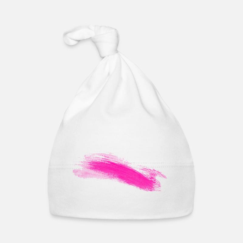 Accent de coups de pinceau rose Bonnet bio Bébé