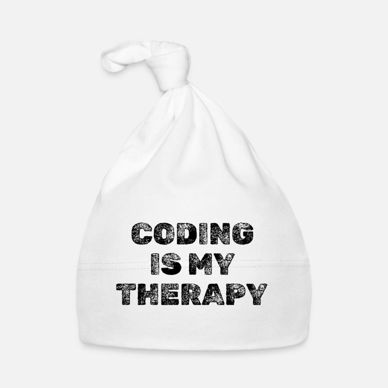 Coding Is My Therapy Entwickler Spruch Baby Bio-Mütze