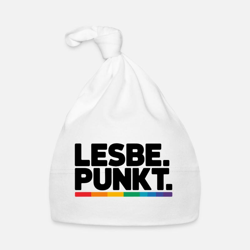 Lesbian Point Proud Lesbian Pride Saying LGBT CSD Organic Baby Cap