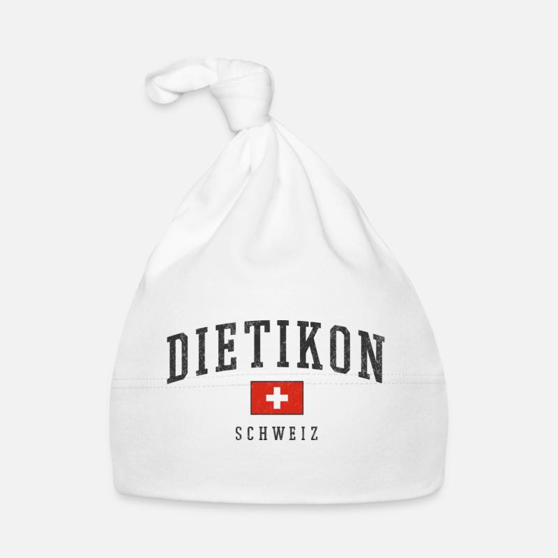 Emblème Retro de la Suisse de Dietikon Bonnet bio Bébé