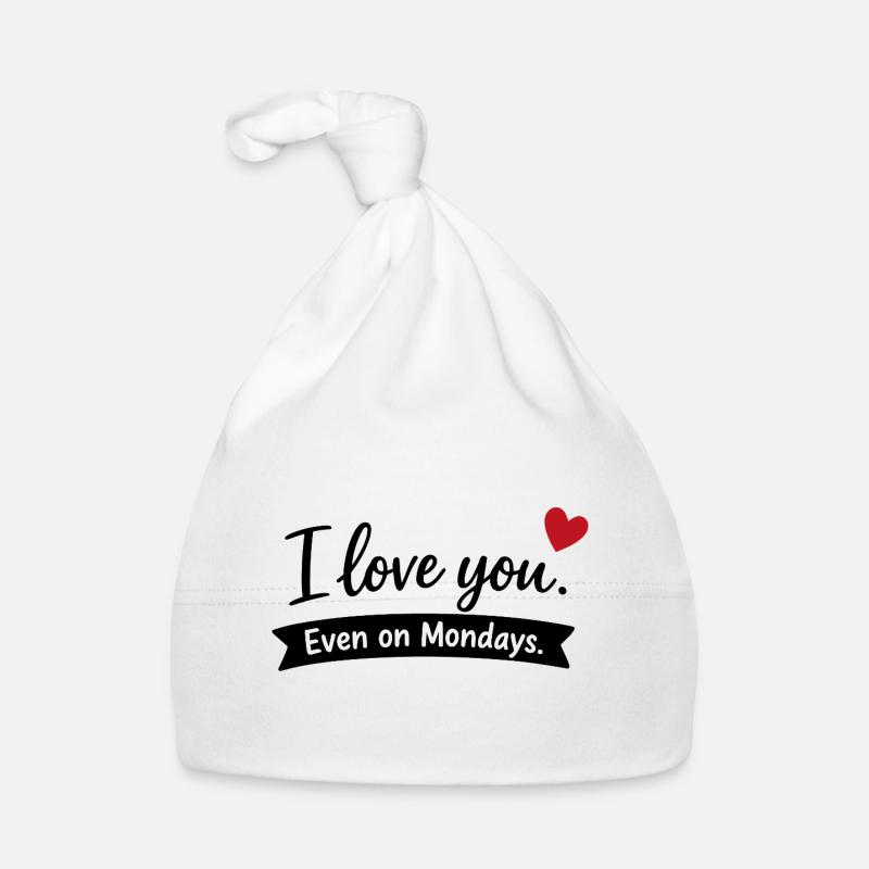 Je t’aime même les lundis – Liebe Paar Bonnet bio Bébé