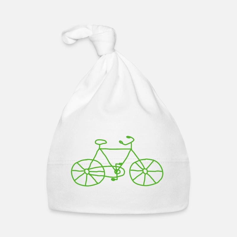 Bicycle Sketch Organic Baby Cap