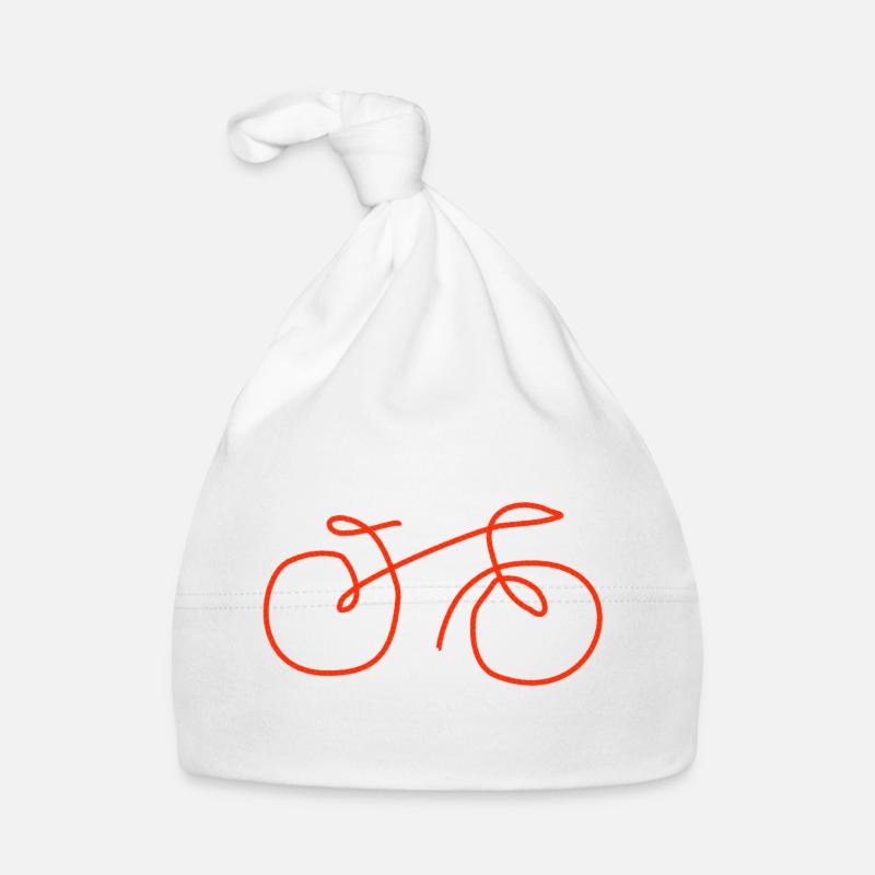 Bicycle Hand Drawn Organic Baby Cap