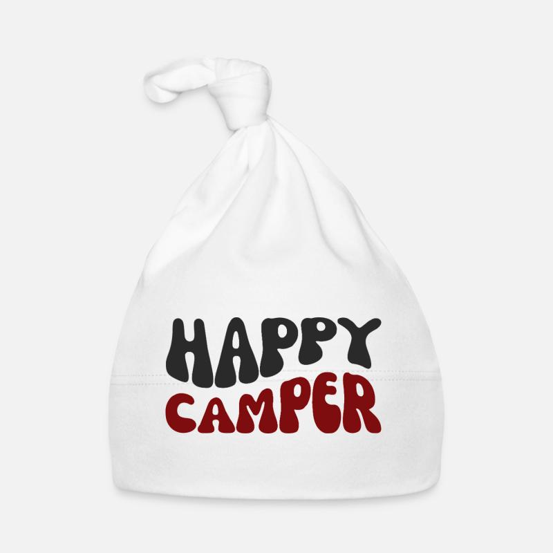 Happy Camper Print Bonnet bio Bébé