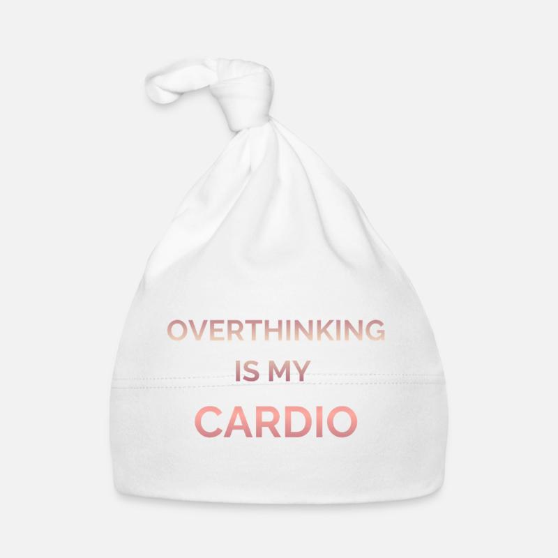 Overthinking Is My Cardio Gradient Text Organic Baby Cap