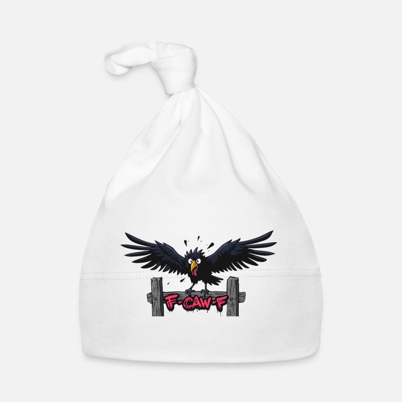 F-Caw-F Graffiti Raven Appearance Organic Baby Cap