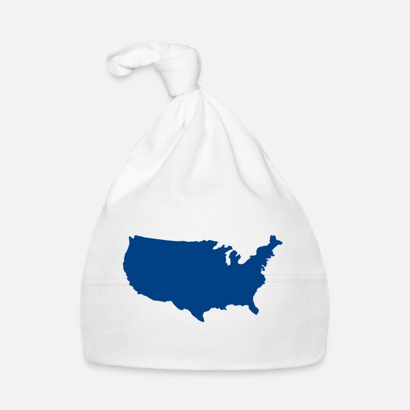 United States map Organic Baby Cap