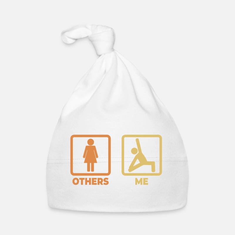 Yoga Strichmännchen Baby Bio-Mütze