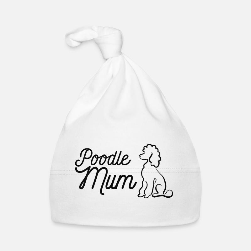 Pudel Mum Silhouette & Script Baby Bio-Mütze