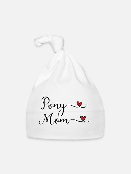 Pony Mama - Baby Bio-Mütze - Weiß - Vorne