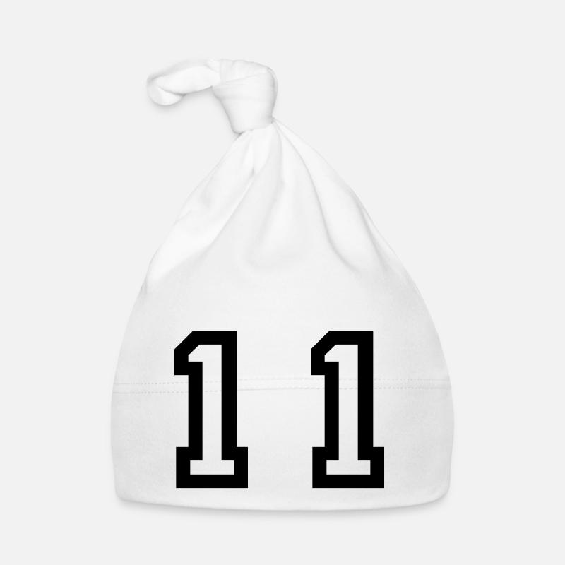number - 11 - eleven Organic Baby Cap