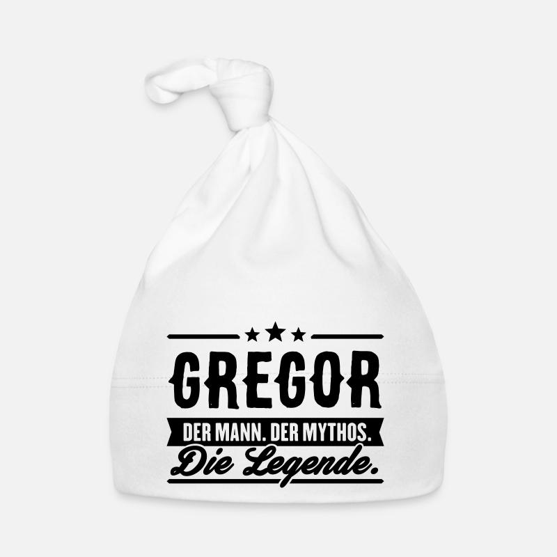 Man Myth Legend Gregor Organic Baby Cap