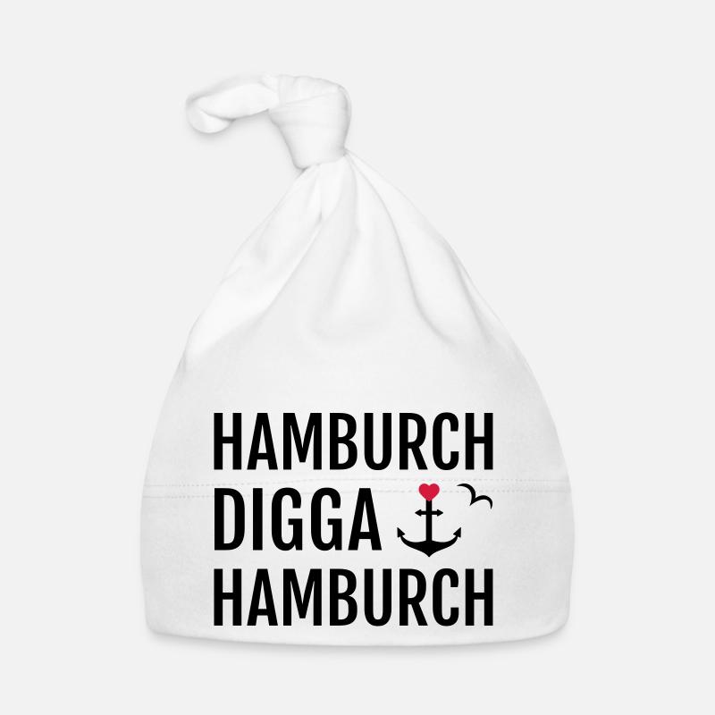 Hamburch DIGGA Hamburch - Baby Bio-Mütze - Weiß