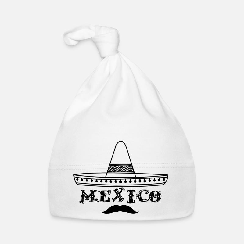 Mexiko-Hut und Schnurrbart Baby Bio-Mütze