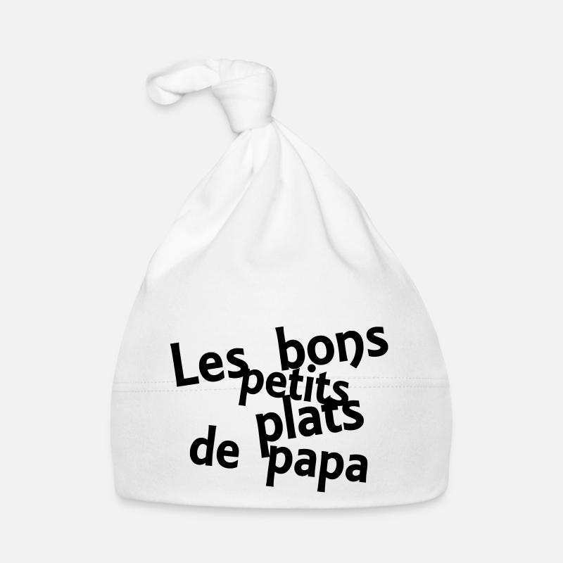 les bons petits plats de papa - Bonnet bio Bébé - blanc