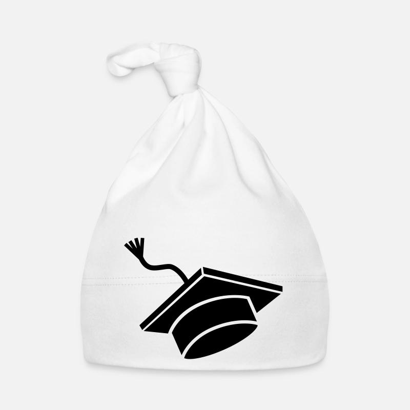 Mortarboard - Organic Baby Cap - white