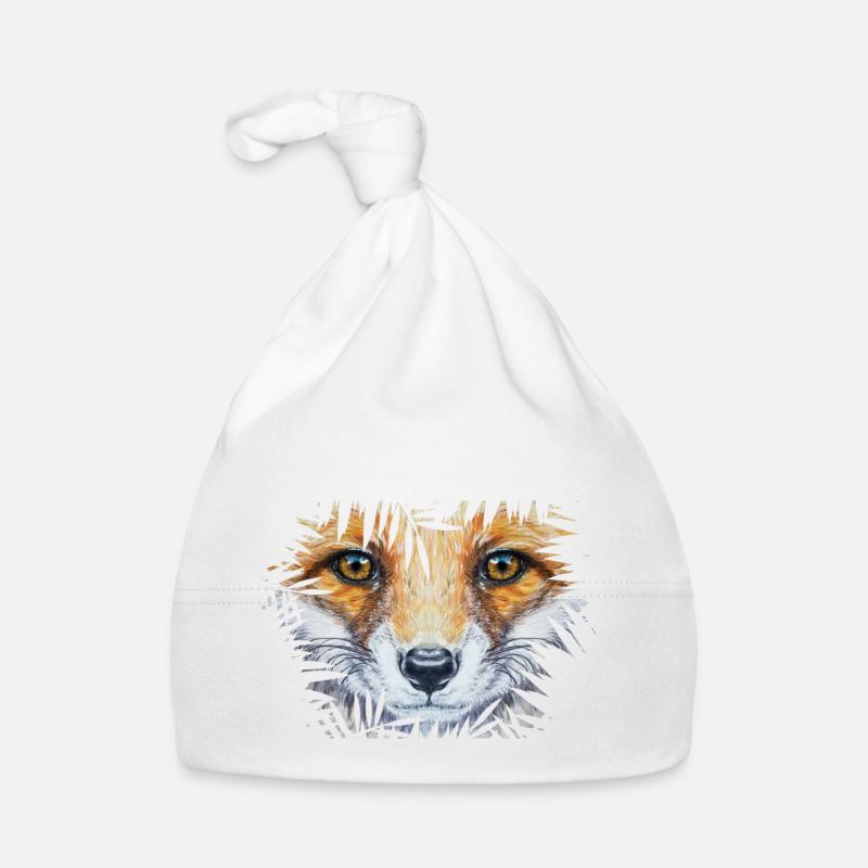 Kleiner Fuchs im Busch | Yolo-Artwork Baby Bio-Mütze