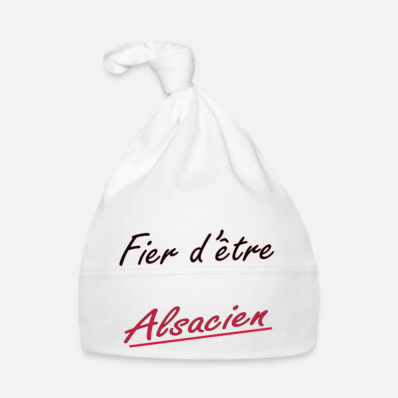 fier d'être alsacien Baby Bio-Mütze