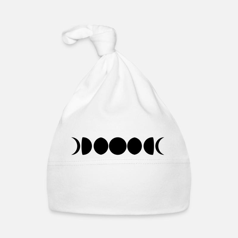night symbol moon live crescent full moon sickle Organic Baby Cap