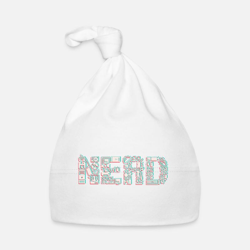 NERD 3D - Bonnet bio Bébé - blanc
