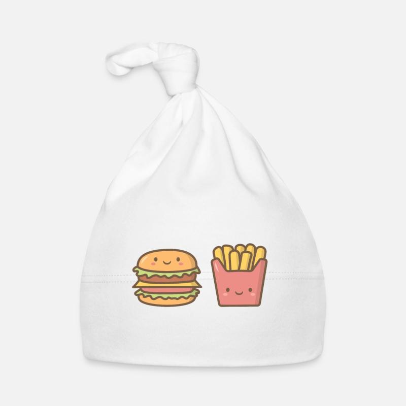 Burger mignon et frites, parfaits ensemble Bonnet bio Bébé
