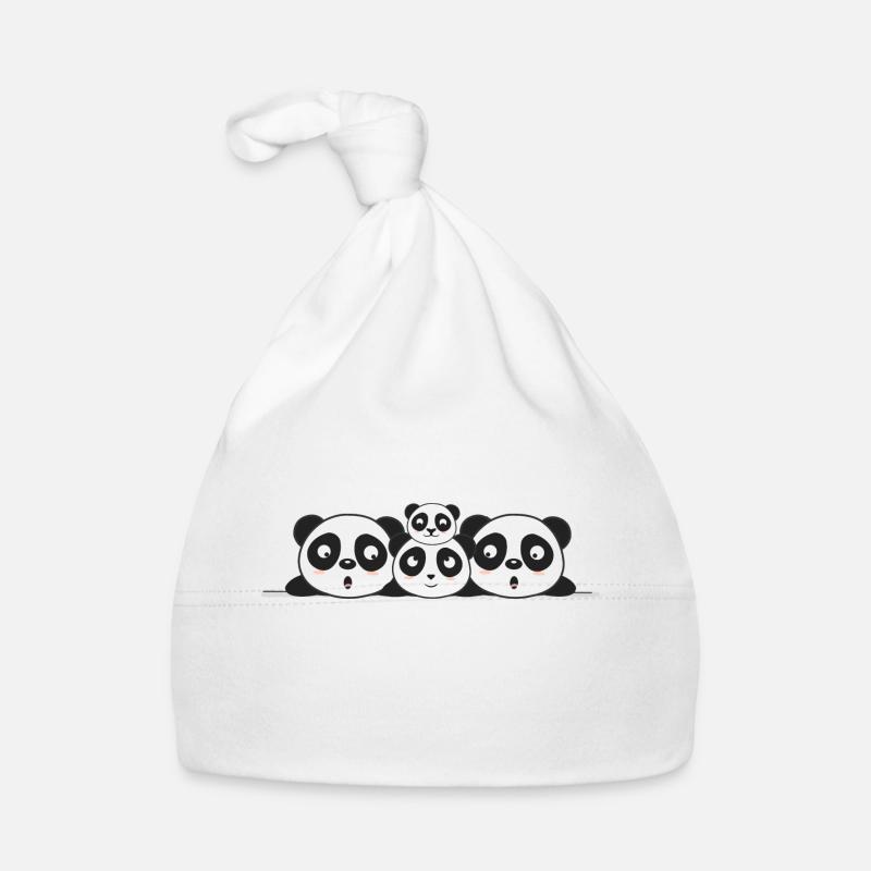 Panda children panda bear Organic Baby Cap