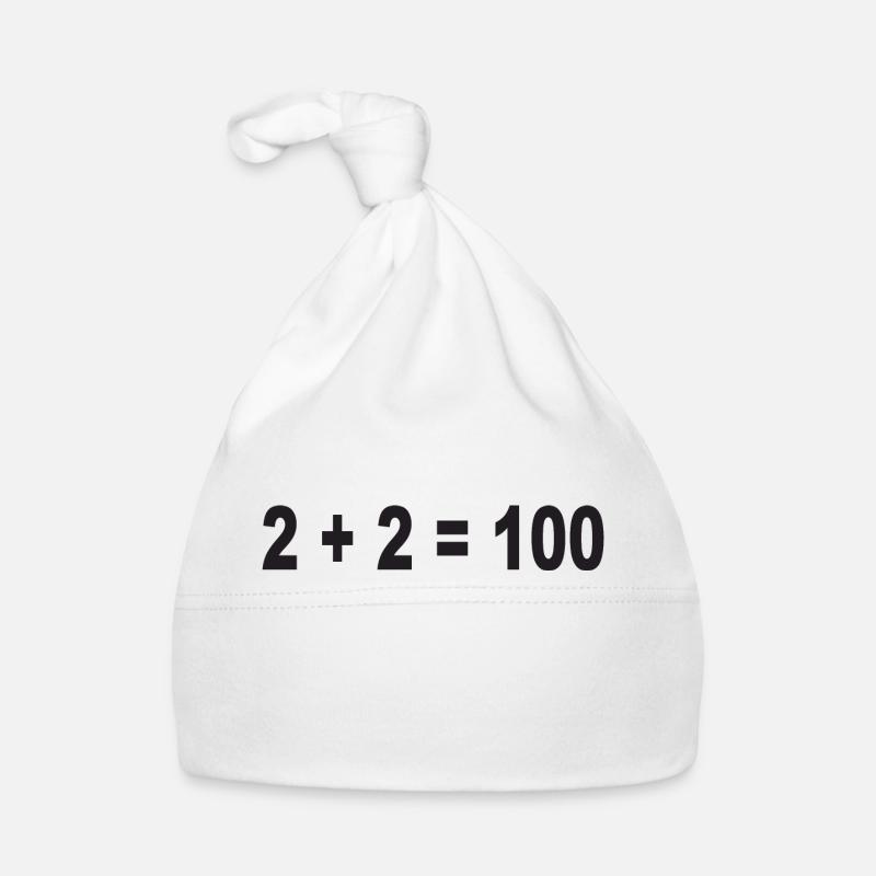 2 + 2 = 100 Binäre Zahlen Baby Bio-Mütze