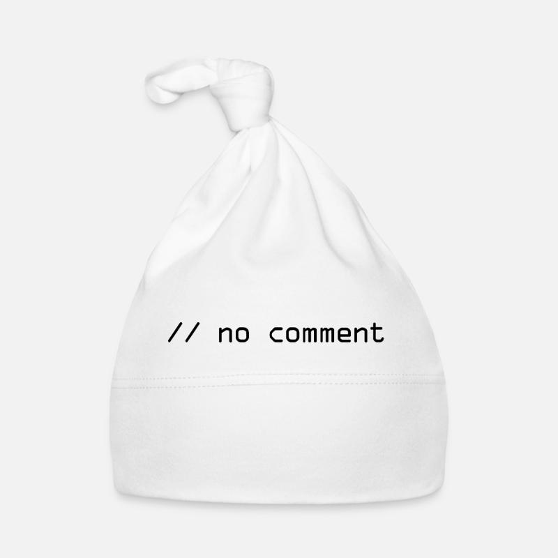 No comment Programming Informatic Geschenk Spruch Baby Bio-Mütze
