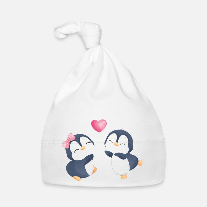 Pinguine in Liebe Baby Bio-Mütze