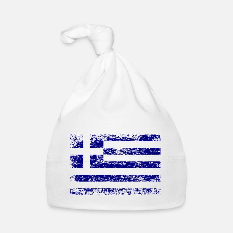 Drapeau de la Grèce Bonnet bio Bébé