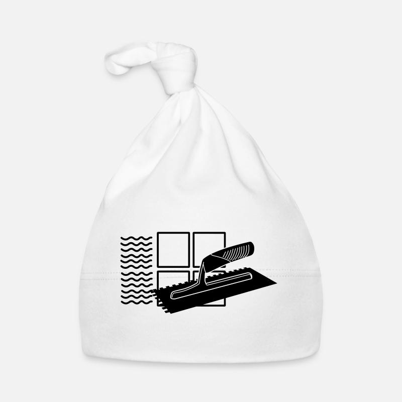 Fliesenleger-Logo Baby Bio-Mütze