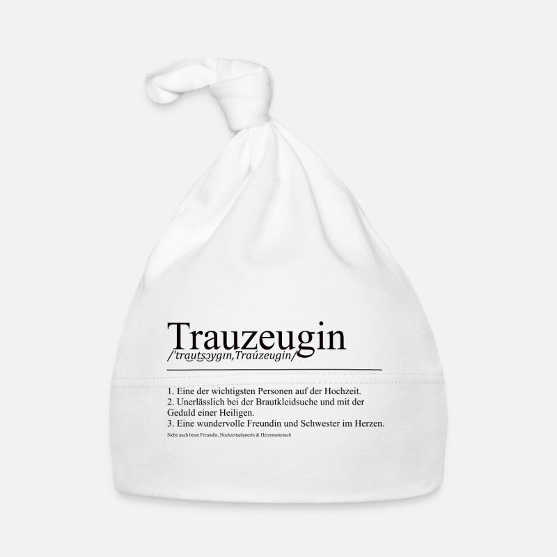 Trauzeugin Definition Hochzeit Team Bride Geschenk Baby Bio-Mütze
