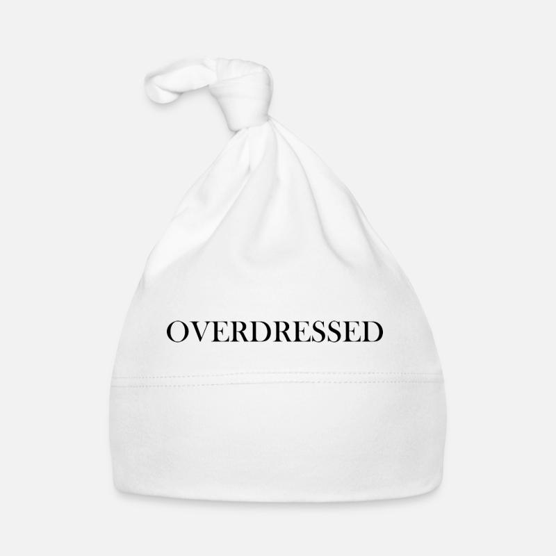 Overdressed statement black Organic Baby Cap