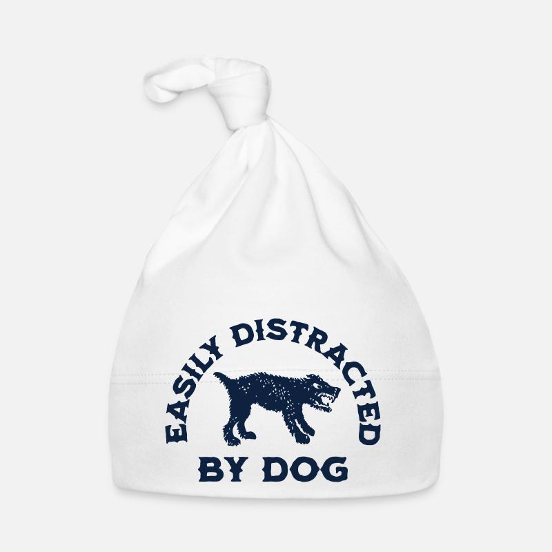 EASILY DISTRACTED BY DOG Organic Baby Cap