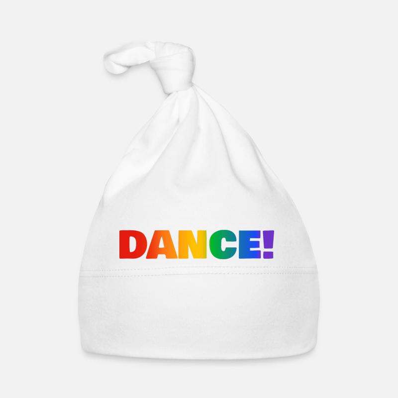 Texte arc-en-ciel DANCE Bonnet bio Bébé
