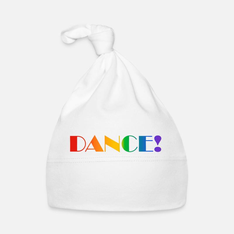Texte arc-en-ciel DANCE Bonnet bio Bébé