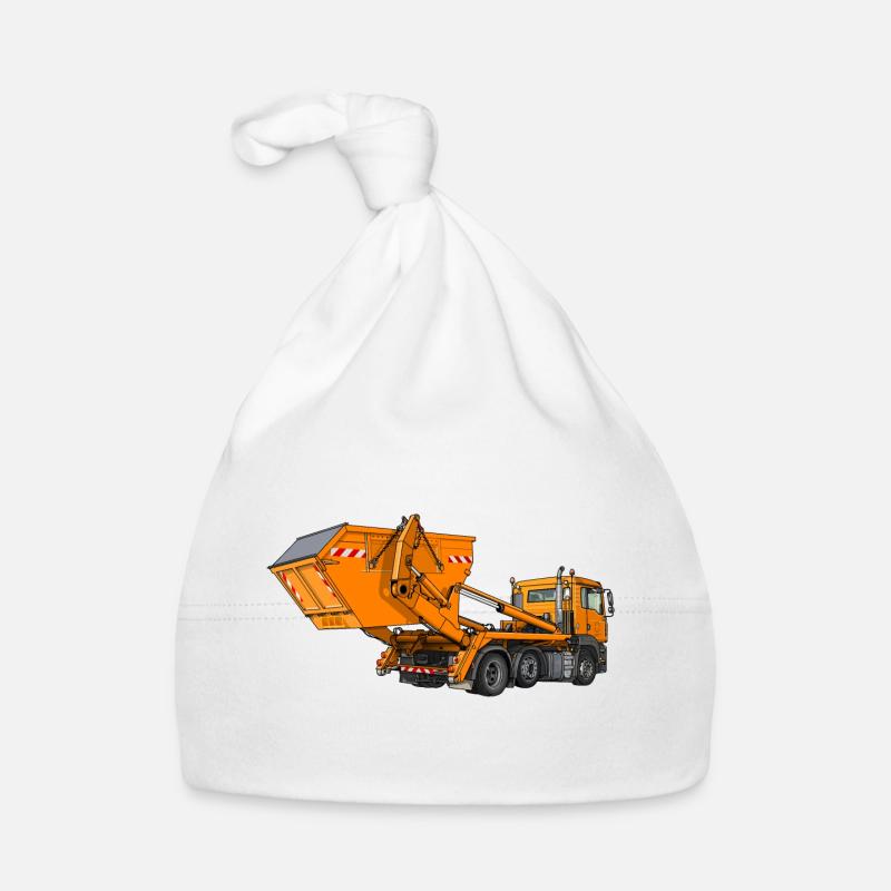 Truck with skip, skip loader Organic Baby Cap