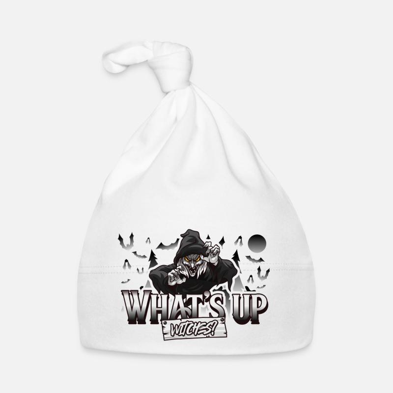 halloween witch with funny saying Organic Baby Cap