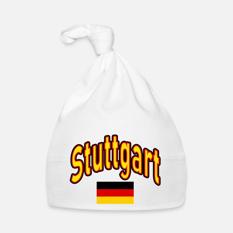 Drapeau de Stuttgart Allemagne Bonnet bio Bébé