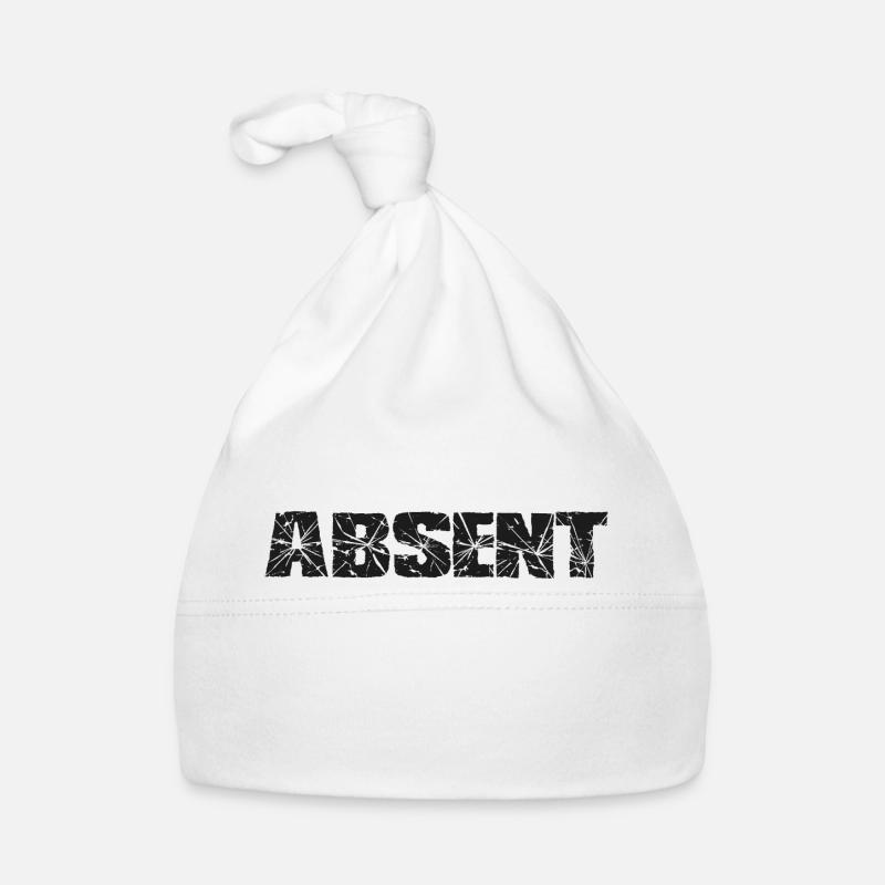 Absent, absent, saying Organic Baby Cap
