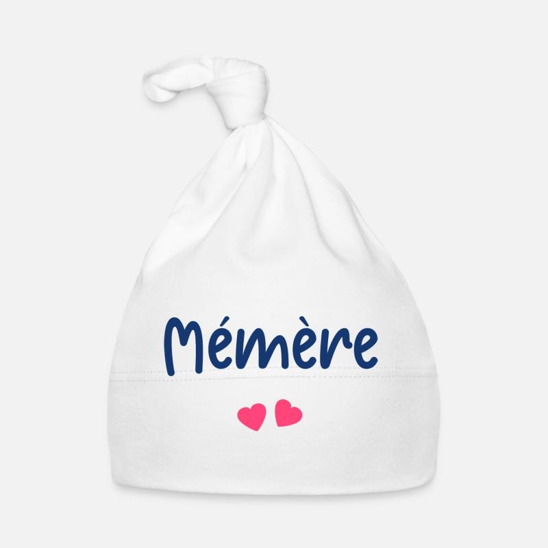 mémère - Bonnet bio Bébé - blanc