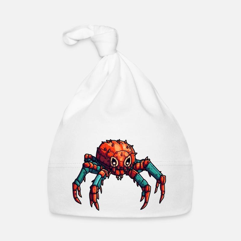 Spinne oder Krebs als bunter Roboter und Insekt Baby Bio-Mütze