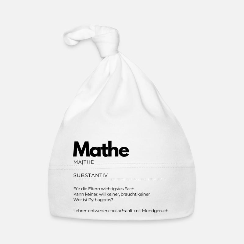Definition "Mathe" Baby Bio-Mütze