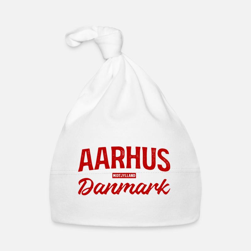 Aarhus Danmark Lettering Retro Organic Baby Cap