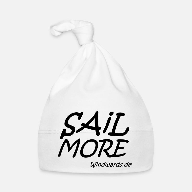 sail more work less motivational - Organic Baby Cap - white