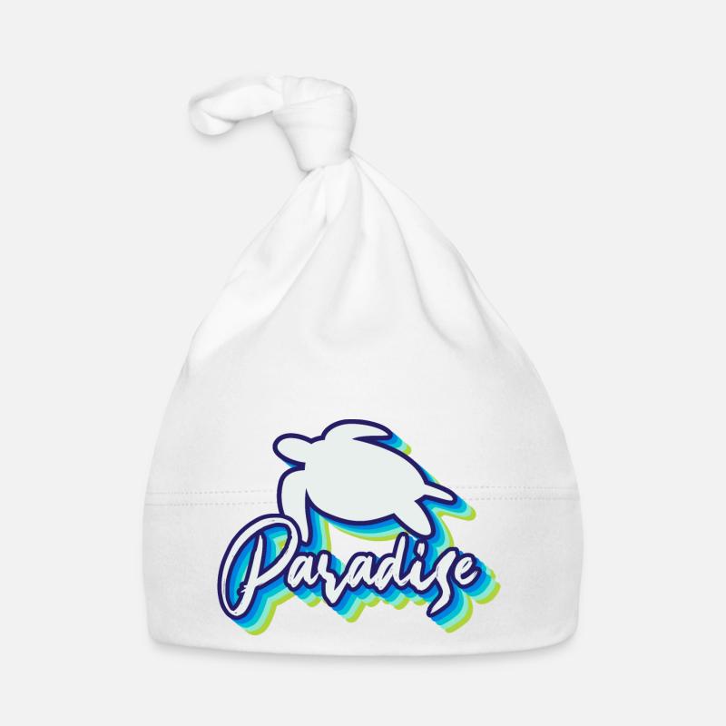 Paradise Found: Tropical Turtle Design Organic Baby Cap