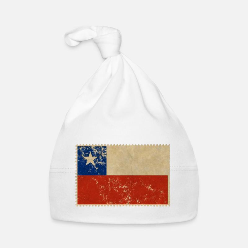 Drapeau Chili Bonnet bio Bébé
