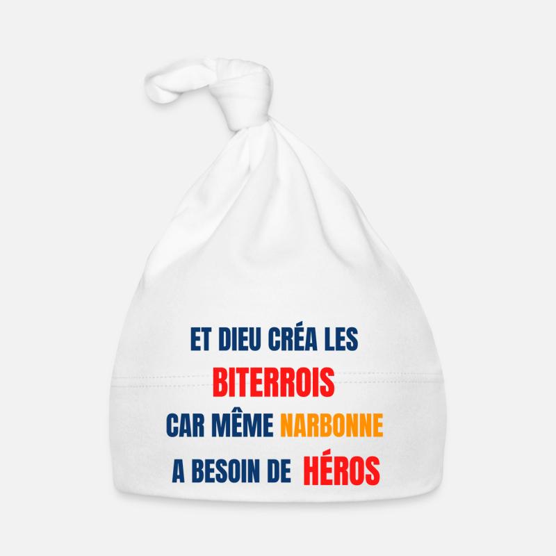 Béziers - Bonnet bio Bébé - blanc