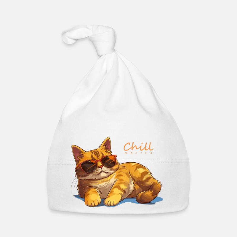 Chill Master Cat - Bonnet bio Bébé - blanc