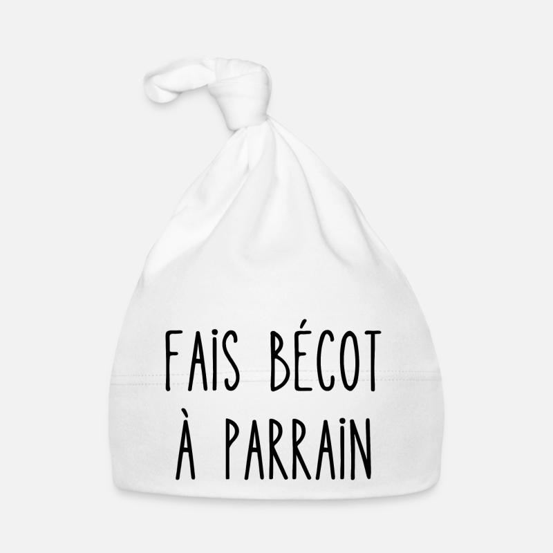fais bécot à parrain Bonnet bio Bébé